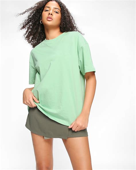 green oversized t-shirt women's|cute green shirts.